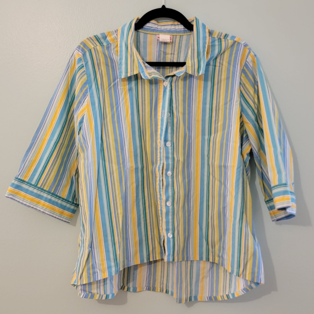 Vintage 90s Striped Button Down